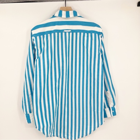 Solid & Striped Blue Striped Oxford Tunic Dress Shirt Size XS Cover Up Swim Pool - Picture 4 of 4
